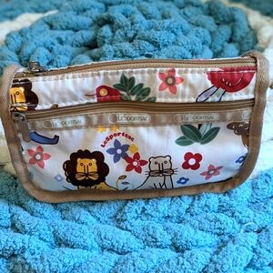 LeSportSac zoo animal cosmetic bag 🦁 Bundle 2 save!
